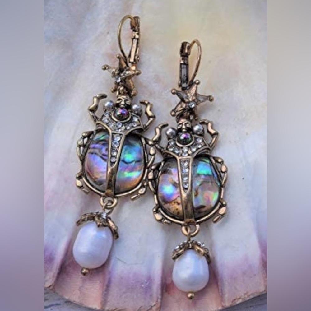 Drop Dangle Earrings For Women - Vintage Jewelry For Women- Unique Beetle